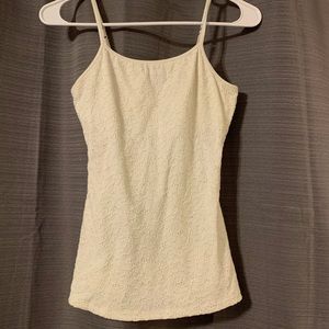 Express Womens White Lace Tank Top
